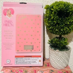 Paris Hilton Pink and Gold Heart Digital Scale